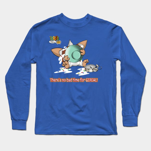 There's no bad time for cereal - TechnoRetro Dads Long Sleeve T-Shirt by TechnoRetroDads